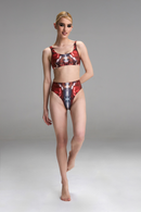 Chimera Top - Abstract Red Print
