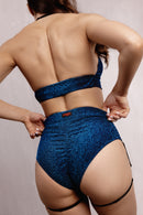 Polerina Bikini Top - Blue Lurex