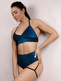 Polerina Bikini Top - Blue Lurex