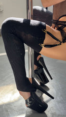 Velcro Leg Warmers - Black