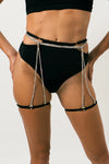Monsieur Blonde Play Hard Garter Belt – Black