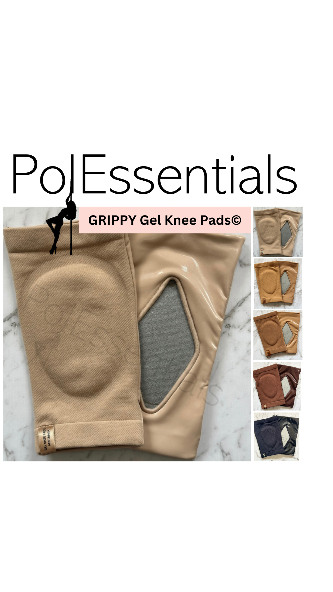 Grippy Gel Knee Pads - Beige