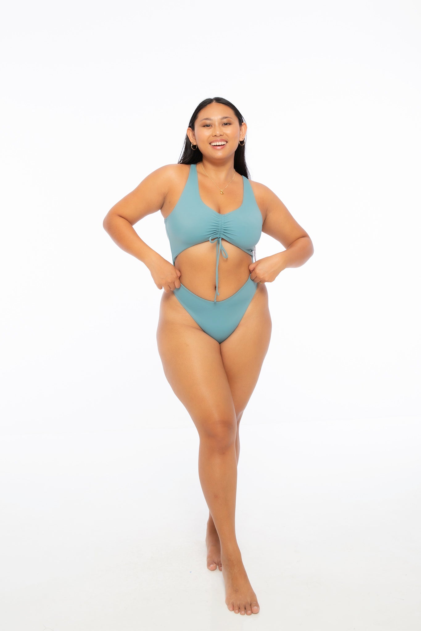 Nona Perkasa Hotline Bodysuit - Stone Blue – polecloset