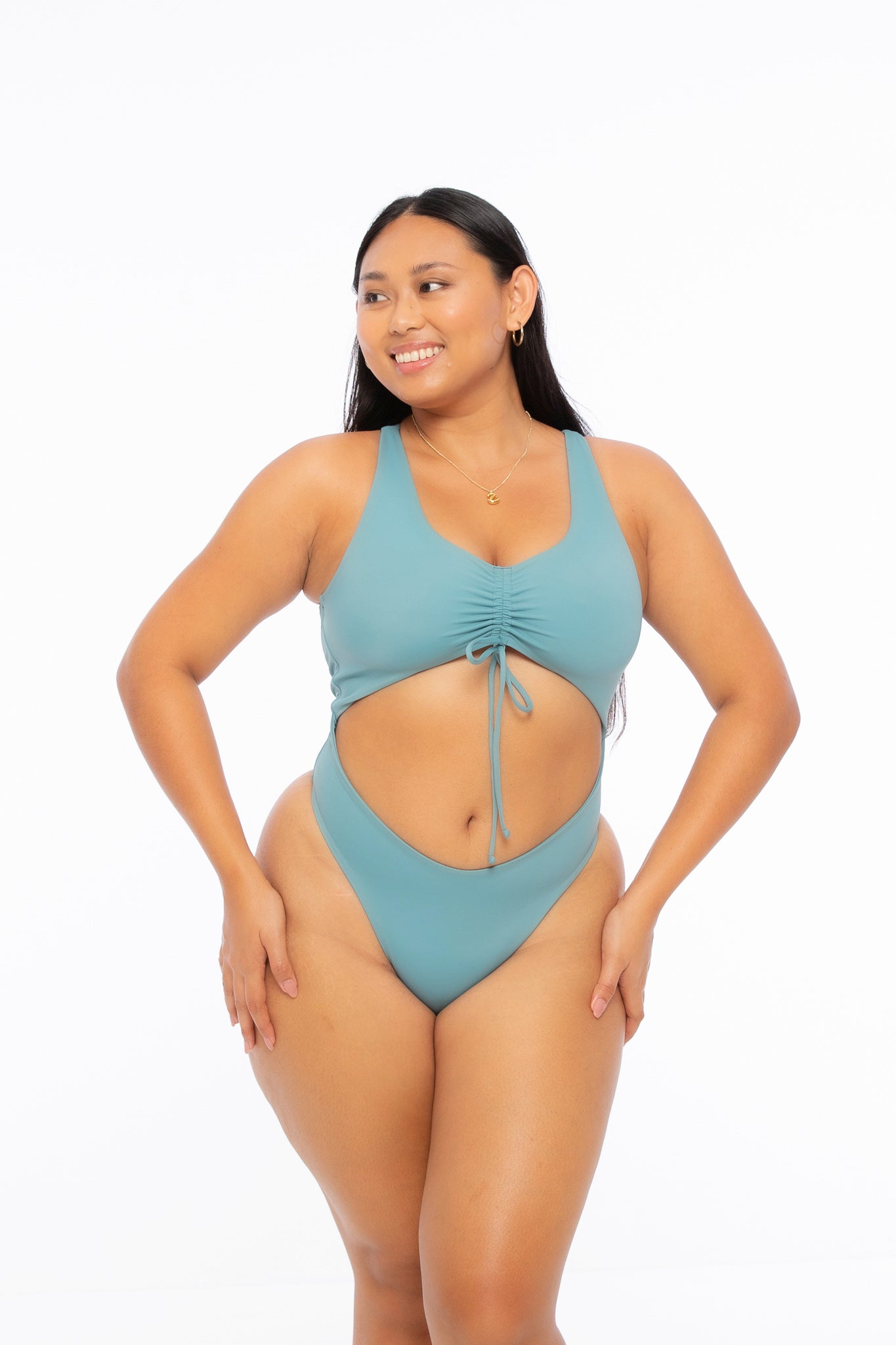 Nona Perkasa Hotline Bodysuit - Stone Blue