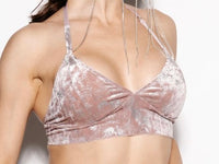 Polerina Bikini Top - Powder Pink Velvet