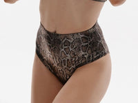 Polerina Bikini Bottom with Removable Garter - Anaconda