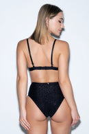 RAD Nib Top – Leopard Glitter Black