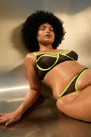 Rolling Vertigo Underwire Top – Black/Neon