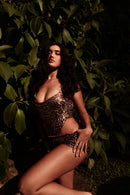 Rolling KI Bodysuit – Bronze Sequin