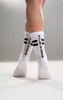 Paradise Chick Crew Socks - White