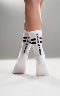Paradise Chick Crew Socks - White