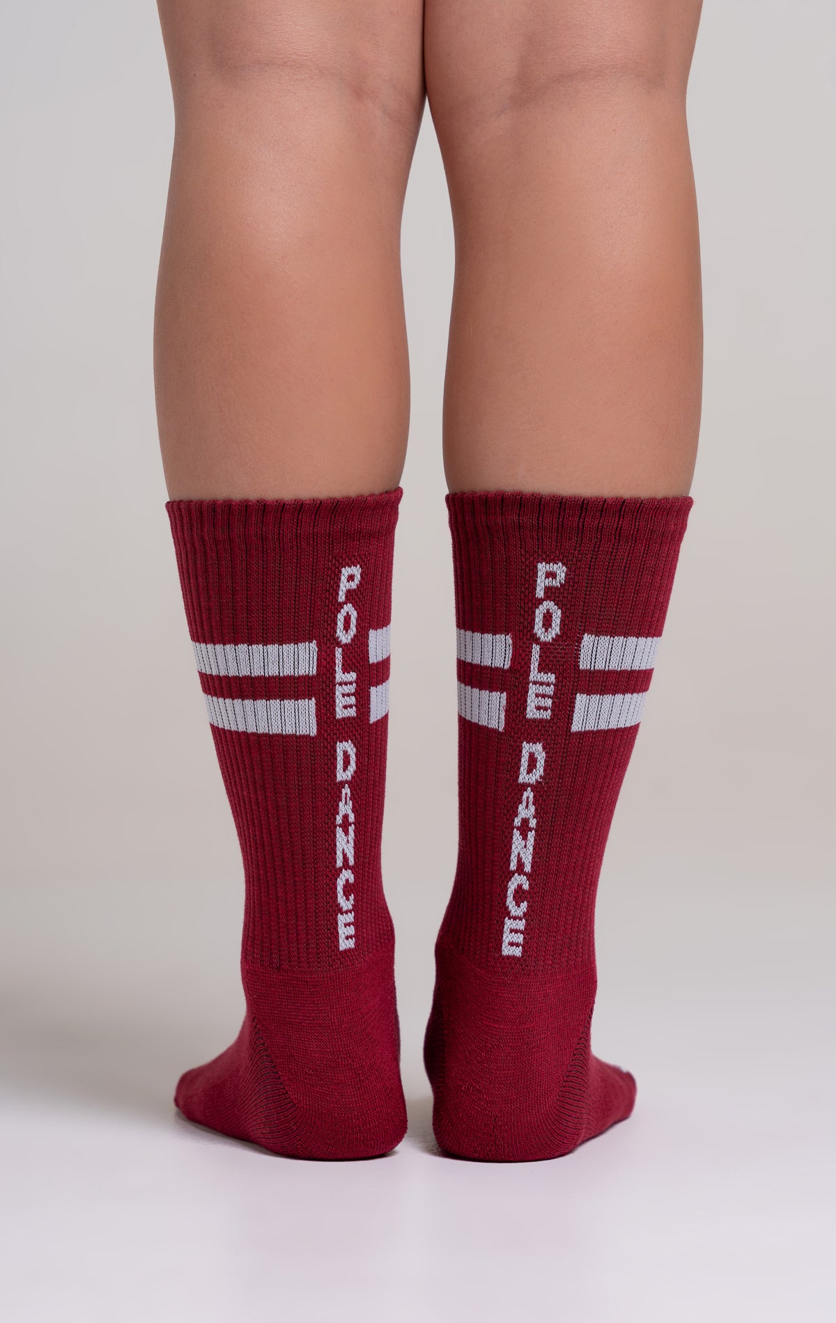Paradise Chick Crew Socks - Burgundy