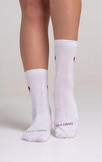 Paradise Chick Crew Socks - Heart