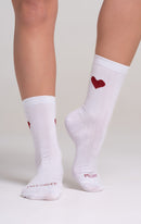 Paradise Chick Crew Socks - Heart