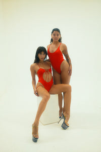 Baddie Strings Sugar Bodysuit – Red