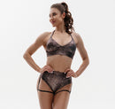 Polerina Bikini Bottom with Removable Garter - Anaconda