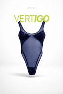 Rolling Vertigo Sequin Bodysuit – Navy
